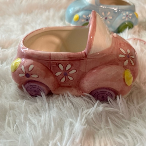 VW ceramic planters. Two with order blue pink, new inbox, hippie love, peace.‎ - Picture 3 of 5
